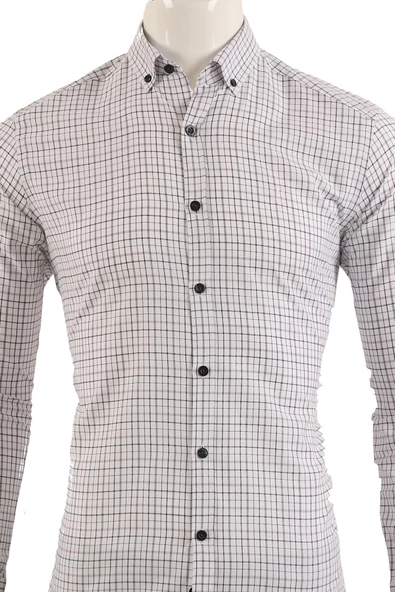 Uzun Kol Slim Fit Gömlek - Resim 3