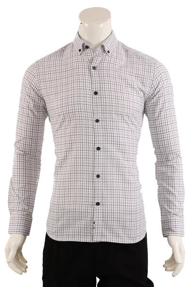 Uzun Kol Slim Fit Gömlek - Resim 2