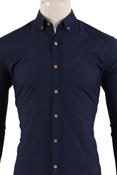 Uzun Kol Slim Fit Gömlek - Resim 7
