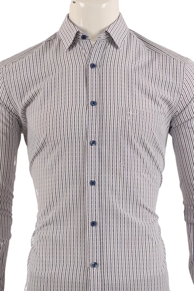 Uzun Kol Slim Fit Gömlek - Resim 3