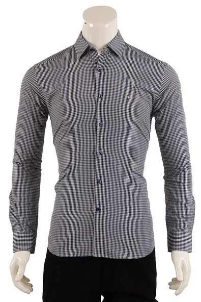Uzun Kol Slim Fit Gömlek - Resim 6