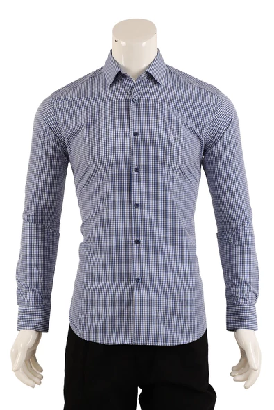 Uzun Kol Slim Fit Gömlek - Resim 10