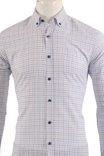 Uzun Kol Slim Fit Gömlek - Resim 7