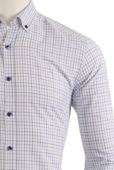 Uzun Kol Slim Fit Gömlek - Resim 9