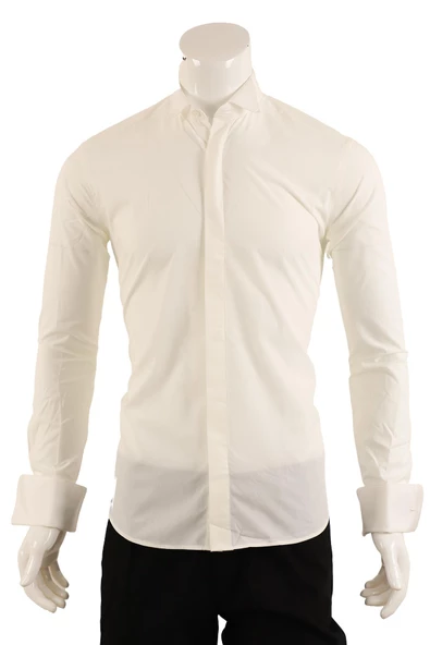 Uzun Kol Slim Fit Damatlık Gömlek - Resim 2