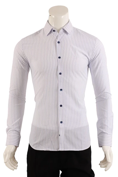 Uzun Kol Slim Fit Gömlek - Resim 2