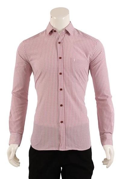 Uzun Kol Slim Fit Gömlek - Resim 6