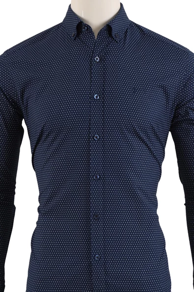 Uzun Kol Slim Fit Gömlek - Resim 3