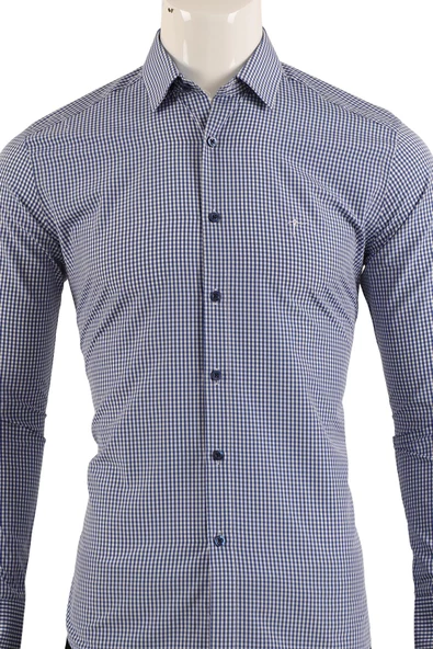 Uzun Kol Slim Fit Gömlek - Resim 11
