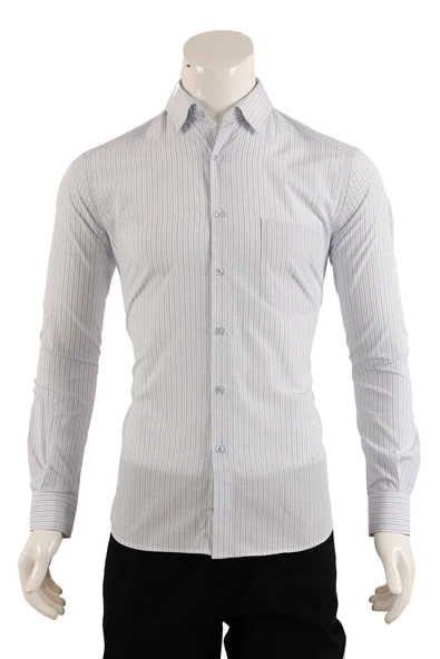 Uzun Kol Slim Fit Gömlek - Resim 10