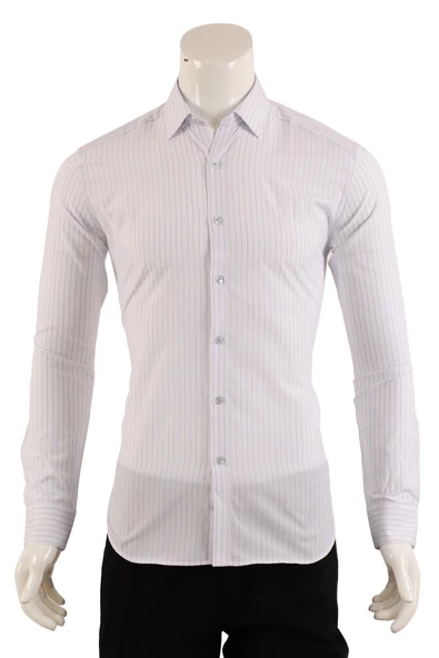 Uzun Kol Slim Fit Gömlek - Resim 6