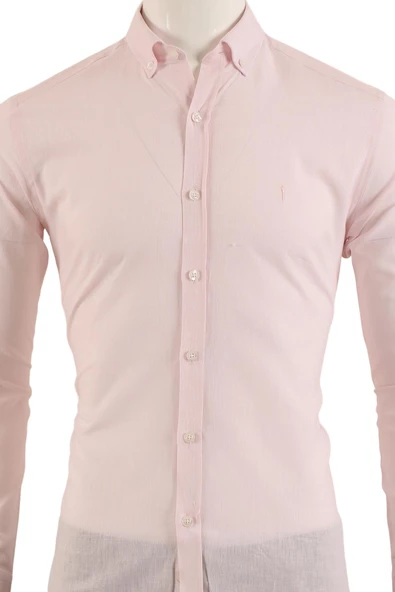 Uzun Kol Slim Fit Gömlek - Resim 3