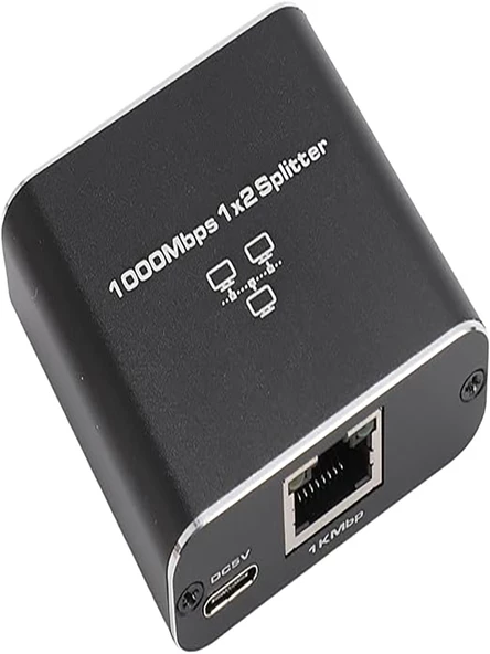 Ethernet Ayırıcı 1'i 2 Arada Çıkış Yüksek Hızlı 1000Mbps Cat5/5e/6/7/8 Kablo İçin Ayırıcı Adaptörü ürün görseli 1