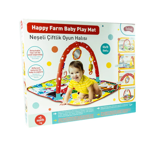 Oyun Halısı Neşeli Çiftlik Oyun Halısı 63 +78 Cm ürün görseli 1