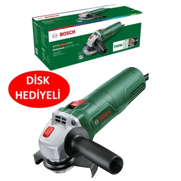 Bosch Spiral Avuç Içi Taşlama Makinası Sipral Avuç Taşlama 750 Watt 115 mm + 115 mm Metal Kesme Diski ürün görseli 1