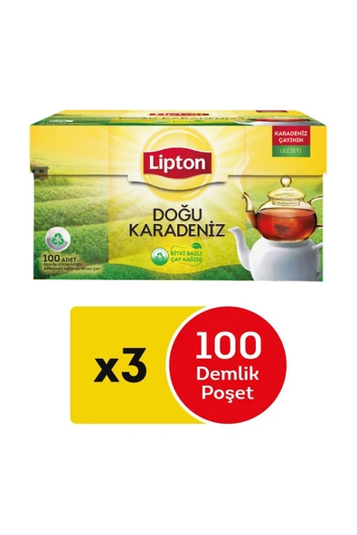 Lipton Doğu Karadeniz Demlik Poşet Çay 100'lü X 3 Adet ürün görseli 1