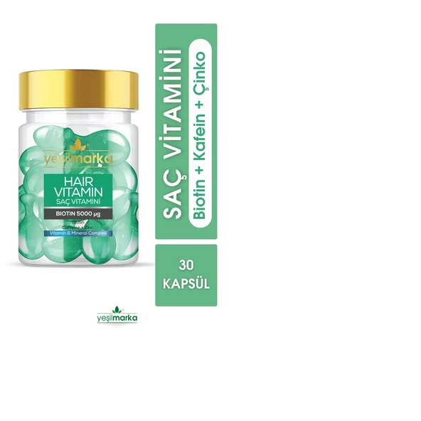 Yeşil Marka Hair Vitamin 30 capsül ürün görseli 1