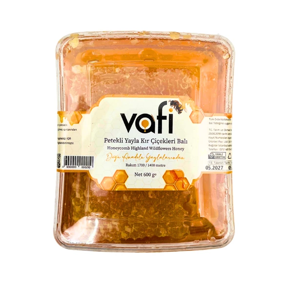 Vafi Petekli Yayla Kır Çiçekleri Balı 600 gr 1 ADET ürün görseli 1
