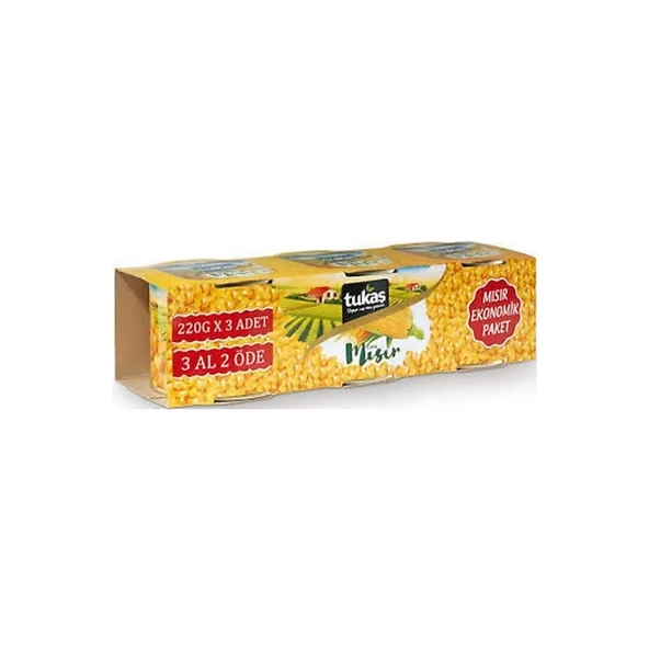 Tukaş Mısır Konserve 3x220 gr - Resim 2