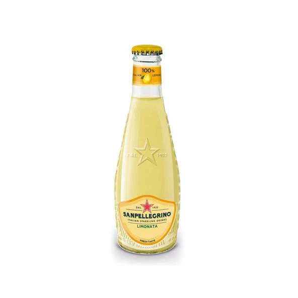 S.Pelegrino 200 ml Cam Şişe Mineralli Su Limonata ürün görseli 1