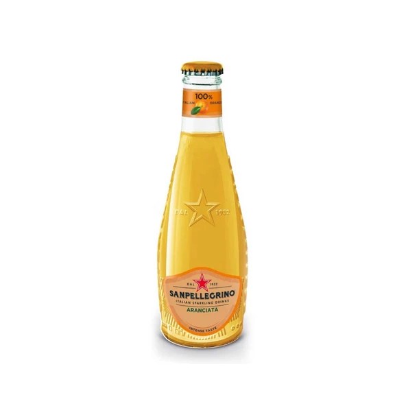 S.Pelegrino 250 ml Cam Şişe Mineralli Su Portakal ürün görseli 1
