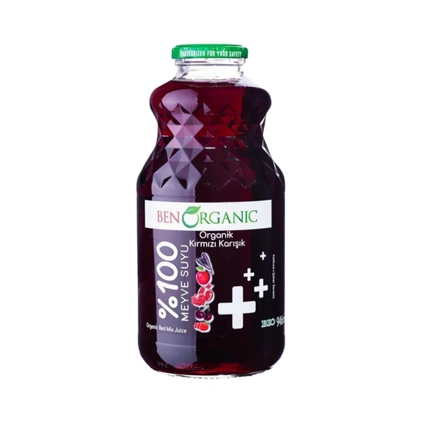 Benorganik Organik Kırmızı Karışık Meyve Suyu 946 ml ürün görseli 1