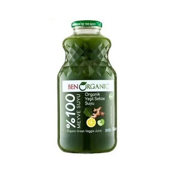 Benorganik Organik Zencefilli Yeşil Sebze Karışımı Suyu 1 lt ürün görseli 1