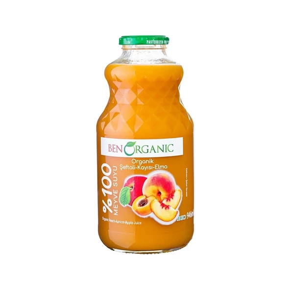 Benorganik Organik Şeftali-Kayısı-Elma 946 ml ürün görseli 1