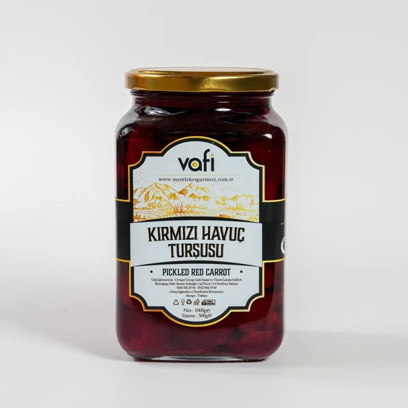 Vafi Turşu Serisi Kırmızı Havuç Turşusu 1000cc-500gr 1 ADET ürün görseli 1