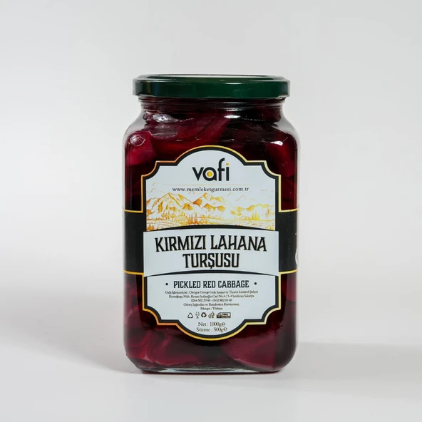 Vafi Turşu Serisi Kırmızı Lahana Turşusu 1000cc-500gr 1 ADET ürün görseli 1