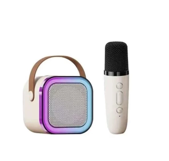 Colorful Karaoke Sound System  Kablosuz Mikrofonlu Taşınabilir Müzik Kutusu ürün görseli 1