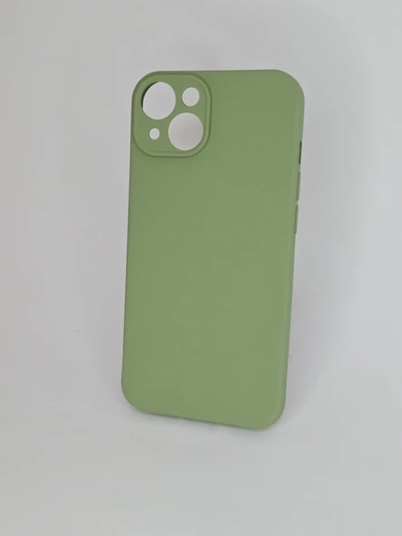 İPHONE 14 CAPPY SİLİKON YEŞİL KILIF - Resim 2