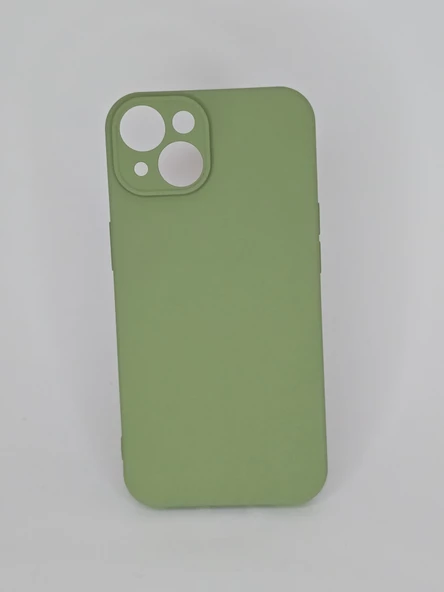İPHONE 14 CAPPY SİLİKON YEŞİL KILIF - Resim 3