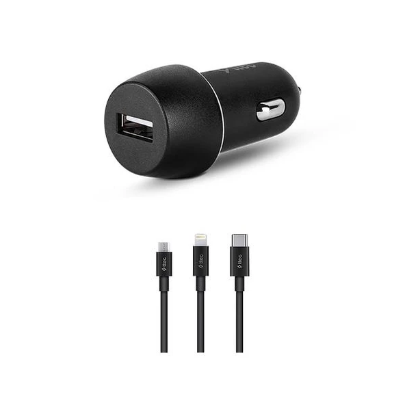 Ttec 2CKS20TS SmartCharger 2.1A Araç Şarj Aleti + Trio Kablo ürün görseli 1