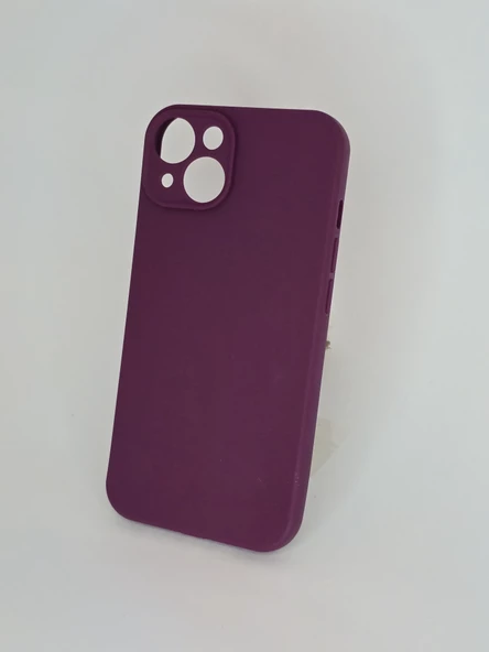 İPHONE 14 CAPPY SİLİKON MOR KILIF - Resim 2
