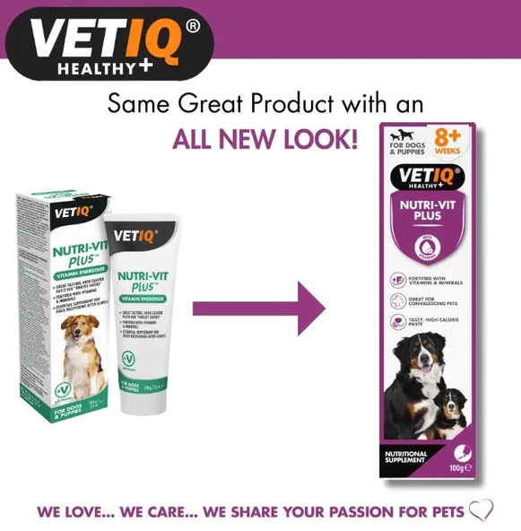 Vet IQ Nutri-Vit Plus Yetişkin ve Yavru Köpekler İçin Vitamin Ve Mineral Takviyesi 100 gr ürün görseli 1
