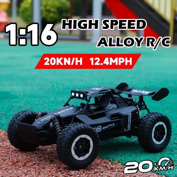 PTTAVM: 1:16 Off Road Şarjlı RC Uzaktan kumandalı SİYAH Arazi