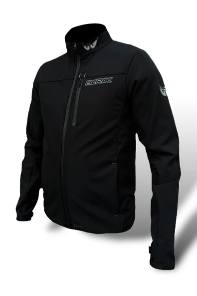 BERİK  Berik Force Rüzgar Geçirmez Suya Dayanıklı Softshell Mont Siyah ürün görseli 1