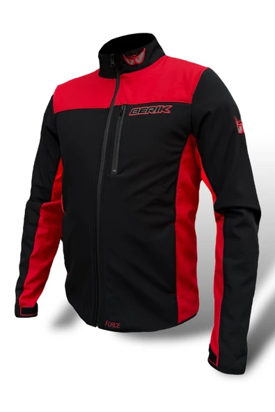 BERİK  Berik Force Rüzgar Geçirmez Suya Dayanıklı Softshell Mont Kırmızı ürün görseli 1