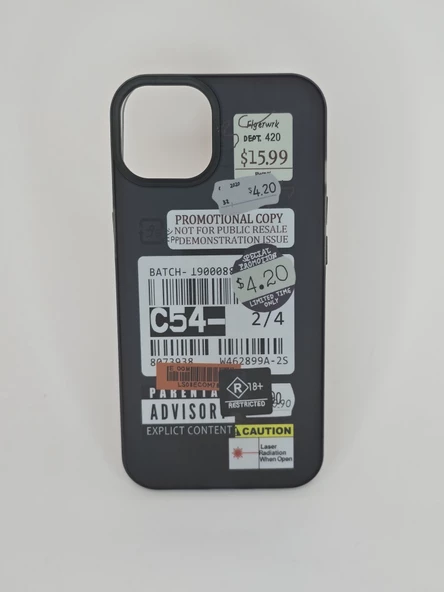 İPHONE 14 RENKLİ BASKI SİYAH KILIF ürün görseli 1