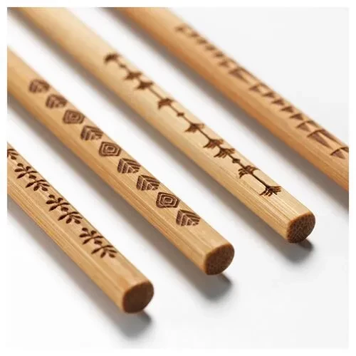 SUMUHOME TREBENT CHOPSTICK YEMEK ÇUBUĞU BAMBU 4 ÇİFT - Resim 2