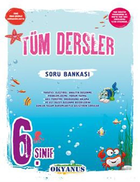 6. Sınıf Tüm Dersler Soru Bankası Okyanus Yayınları ürün görseli 1