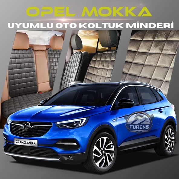 Opel Mokka Antrasit Renk Tay Tüyü Cepli & Terletmez Sırtlı Oto Koltuk Minder Seti - Koltuk Koruma Kılıfı (ÖN & ARKA TAM SET) ürün görseli 1
