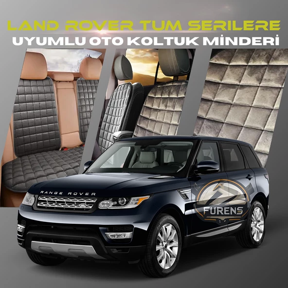 Land Rover Tüm Serilere Uygun Antrasit Renk Tay Tüyü Cepli & Terletmez Sırtlı Oto Koltuk Minder Seti - Koltuk Koruma Kılıfı (ÖN & ARKA TAM SET) ürün görseli 1