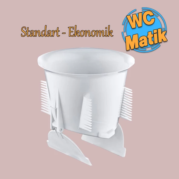 WC Matik Koku ve Haşere Önleyici Alaturka Tuvalet Kapağı Plastik Beyaz Renk Gider Kapak ürün görseli 1