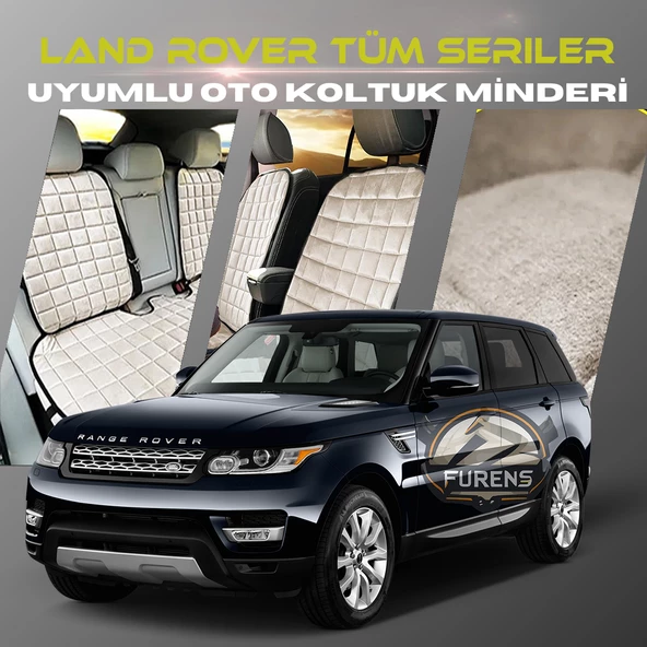 Land Rover Tüm Serilere Uygundur Bej Renk Tay Tüyü Cepli & Terletmez Sırtlı Oto Koltuk Minder Seti - Koltuk Koruma Kılıfı (ÖN & ARKA TAM SET) ürün görseli 1