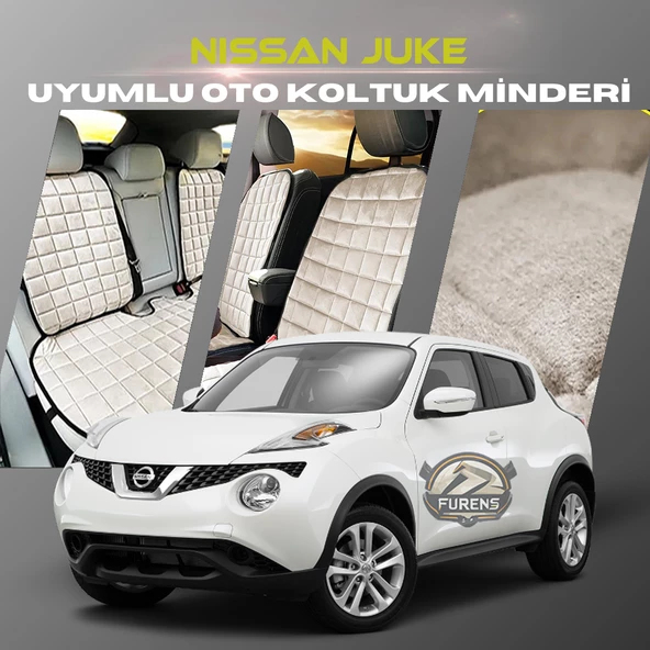 Nissan Juke Bej Renk Tay Tüyü Cepli & Terletmez Sırtlı Oto Koltuk Minder Seti - Koltuk Koruma Kılıfı (ÖN & ARKA TAM SET) ürün görseli 1