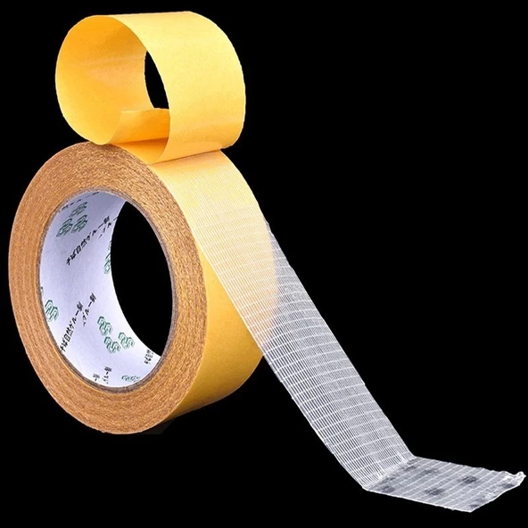 Geniş 10 Metre*5 Cm Çift Taraflı Bant Süper Güçlü Isıya Dayanıklı Bant Halı Kaydırmaz Çerçeve Bant ürün görseli 1