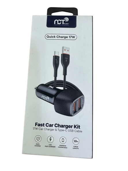 17 v Çift girişli fast type-c araç şarzı ürün görseli 1