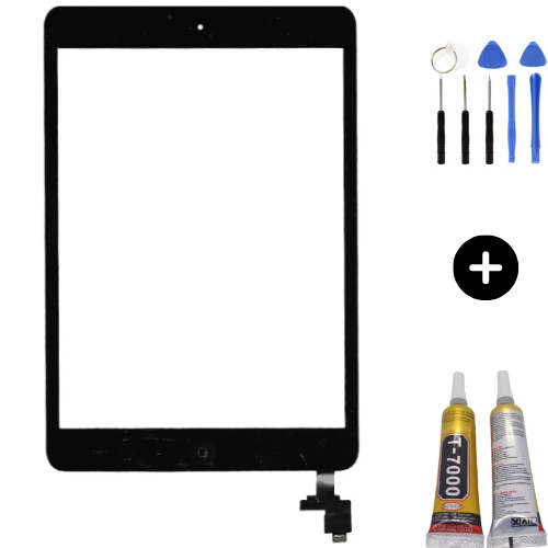 iPad Mini 2 A1489-A1490-A1491 Uyumlu Servis Home Tuşlu Dokunmatik Siyah + Montaj Seti ürün görseli 1